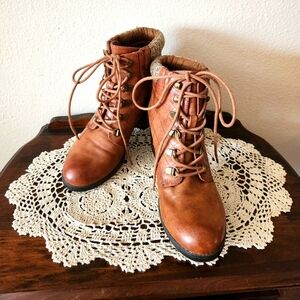 Man-made Leather Ankle Boots